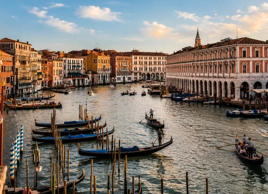 Image of Venice with a Venetian Sail on the Grand Canal & Murano